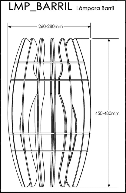 Lámpara Barril